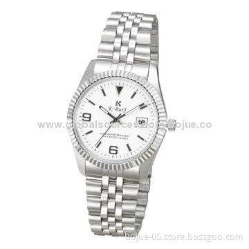K-BURJ Stainless Steel Case Retro Waterproof Watches, CE/RoHS Mark, Diamond Surface